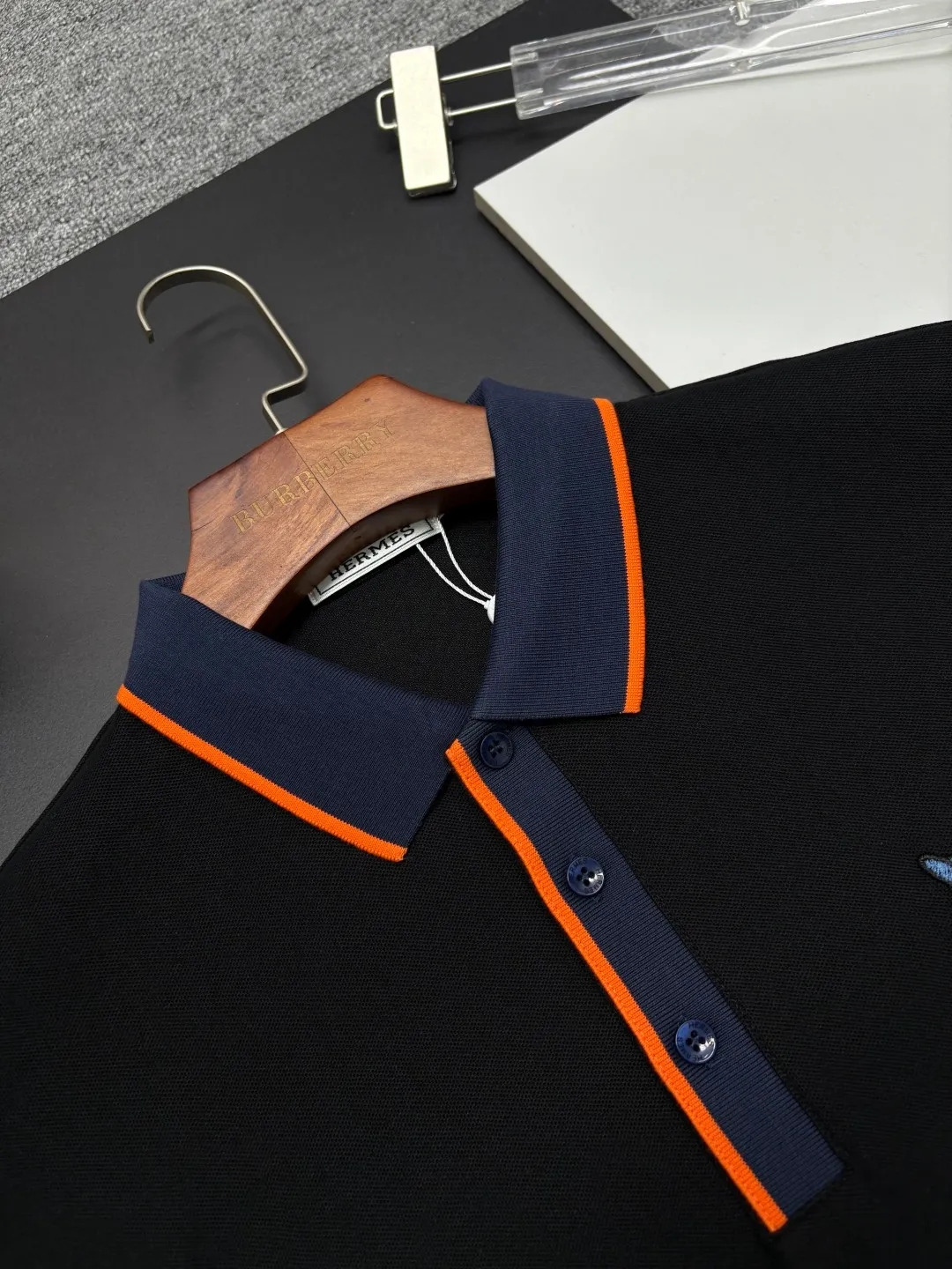 HERMES New Arrival Polo Same Style 210 ， Factory New Arrival Versatile : Black White Royal Blue Size：M-XXXL